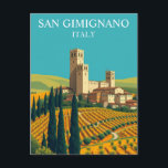 San Gimignano, Italy Towers Vintage Art Postcard<br><div class="desc">Step back in time with this vintage postcard of San Gimignano, Italy, capturing the medieval charm of its iconic towers, cobblestone streets, and rolling Tuscan hills. Known as the "Medieval Manhattan, " San Gimignano offers a glimpse into Italy’s rich history, with its well-preserved architecture, vibrant piazzas, and scenic countryside. This...</div>