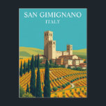 San Gimignano, Italy Towers Vintage Art Postcard<br><div class="desc">Step back in time with this vintage postcard of San Gimignano, Italy, capturing the medieval charm of its iconic towers, cobblestone streets, and rolling Tuscan hills. Known as the "Medieval Manhattan, " San Gimignano offers a glimpse into Italy’s rich history, with its well-preserved architecture, vibrant piazzas, and scenic countryside. This...</div>
