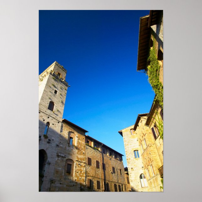 San Gimignano Old Town, Siena, Tuscany, Italy Poster (Front)
