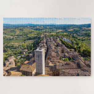 San Gimignano seen from the sky, Tuscany Jigsaw Puzzle