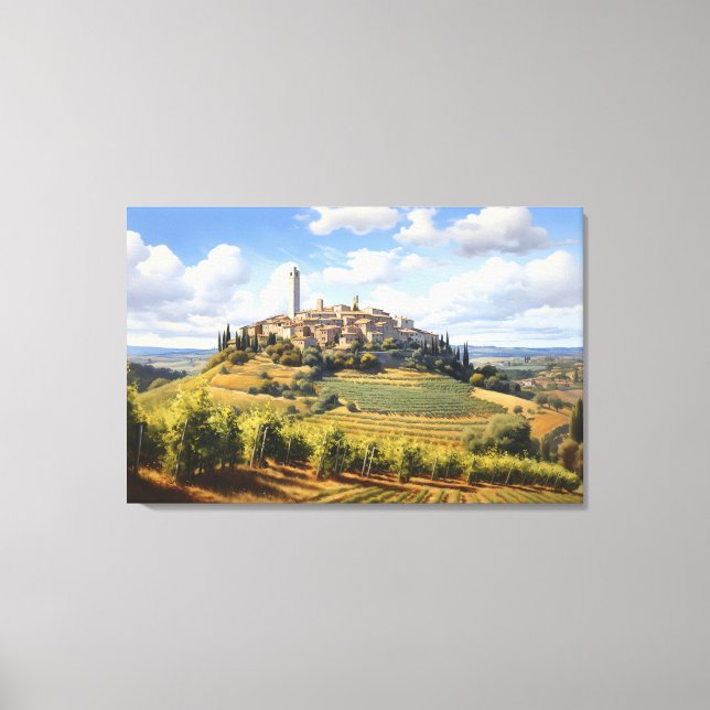 San Gimignano, Toscane - Italie Imprimer en toile (Recto)