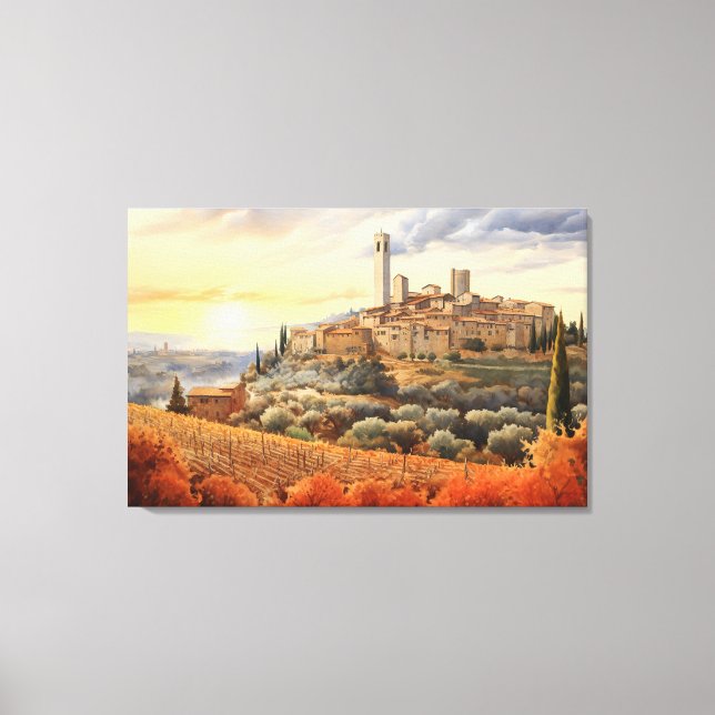 San Gimignano, Toscane - Italie Imprimer en toile (Recto)