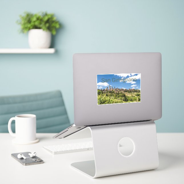 San Gimignano Tuscany Italy Panorama Souvenir (Laptop On Desk)