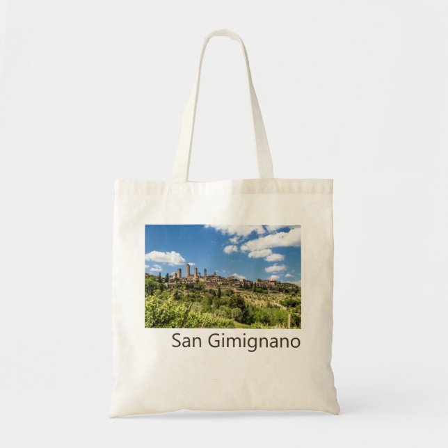 San Gimignano Tuscany Italy Panorama Souvenir Tote Bag (Front)