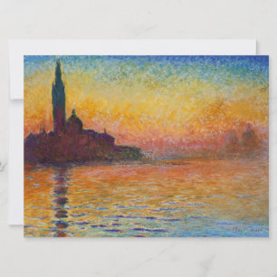 San Giorgio Maggiore at Dusk (by Claude Monet) Card