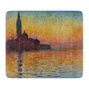 San Giorgio Maggiore at Dusk (by Claude Monet) Cutting Board