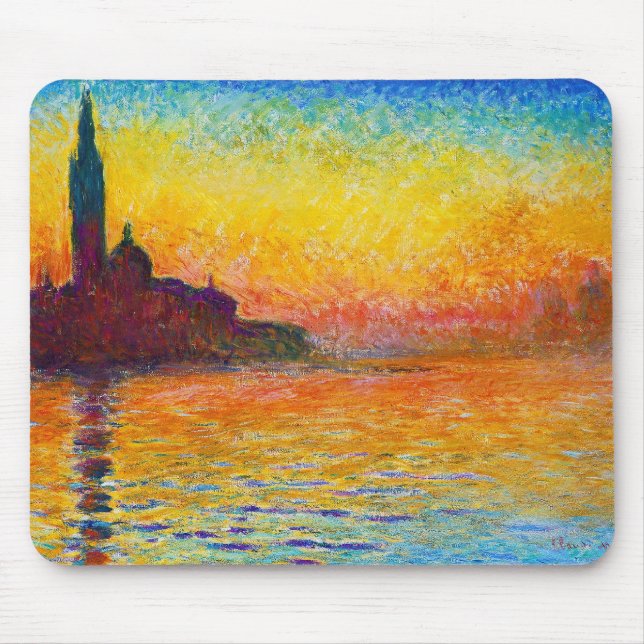 San Giorgio Maggiore at Dusk  Claude Monet Mouse Pad (Front)