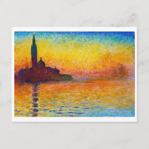 San Giorgio Maggiore at Dusk  Claude Monet Postcard