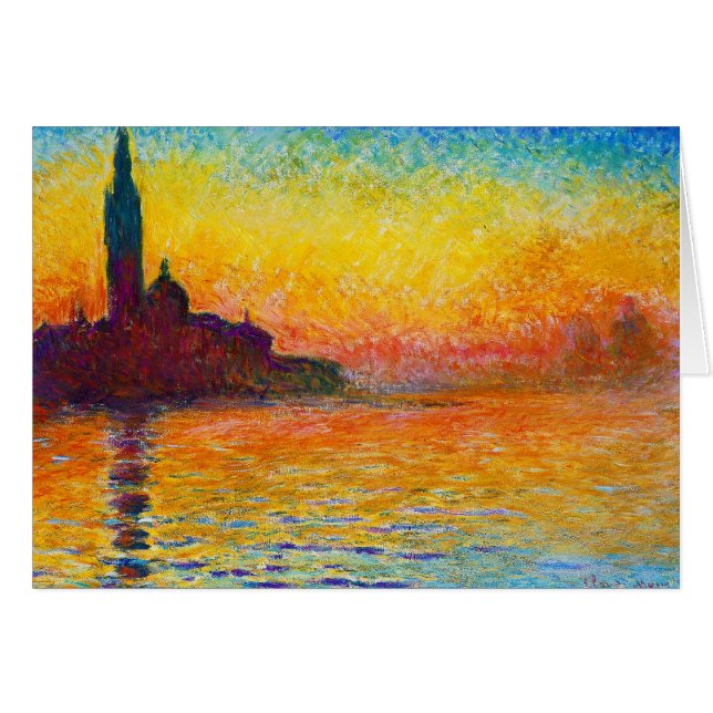 San Giorgio Maggiore au crépuscule Claude Monet (Devant Horizontal)
