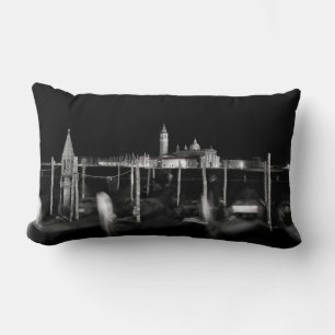 San Giorgio Maggiore church, gondolas in Venice Lumbar Pillow