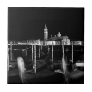 San Giorgio Maggiore church, gondolas in Venice Tile