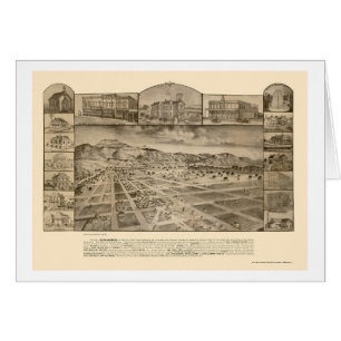 San Jacinto, carte panoramique de CA - 1886