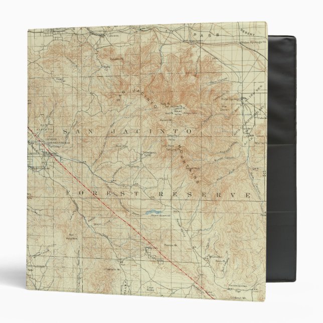 San Jacinto quadrangle showing San Andreas Rift Binder (Front/Inside)