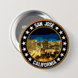 San Jose 3 Inch Round Button