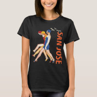 San Jose Art Deco Retro Orange Travel