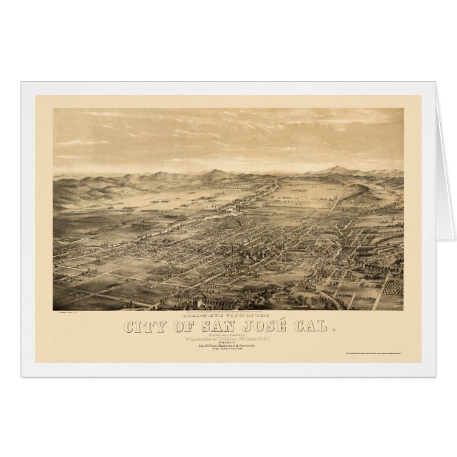 San Jose, CA Panoramic Map - 1869 (Front Horizontal)