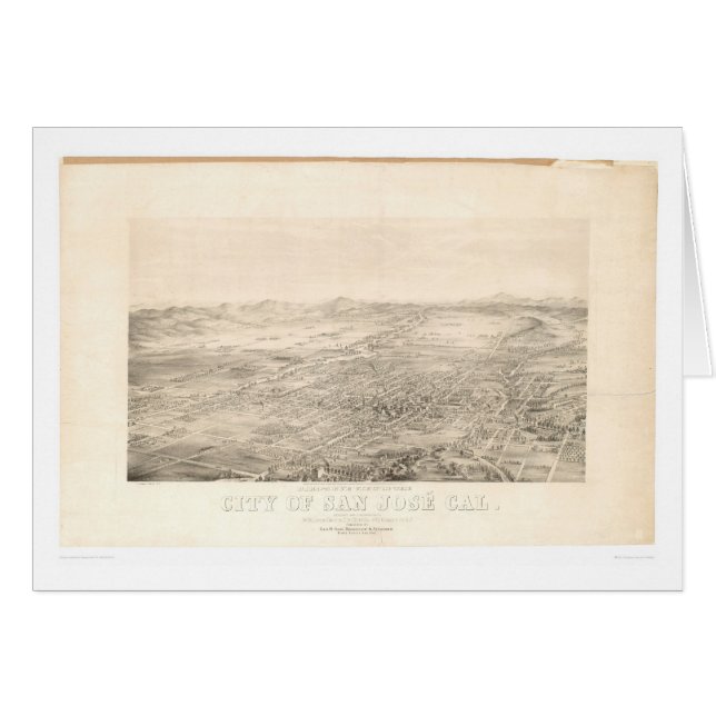 San Jose, CA. Panoramic Map 1869 (1559A) (Front Horizontal)