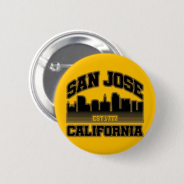 San Jose, California 2 Inch Round Button (Front & Back)