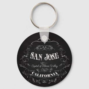 San Jose, California - Capital of Silicon Valley Keychain