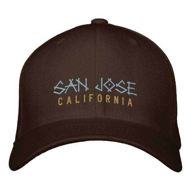 San Jose California Casquette brodé brun (Devant)