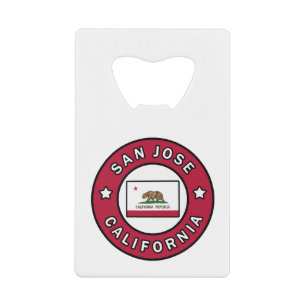 San Jose California Credit Card Bottle Opener
