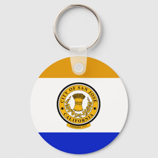 San Jose (California) flag Keychain (Front)