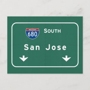 San Jose California Interstate Highway Freeway : Postcard