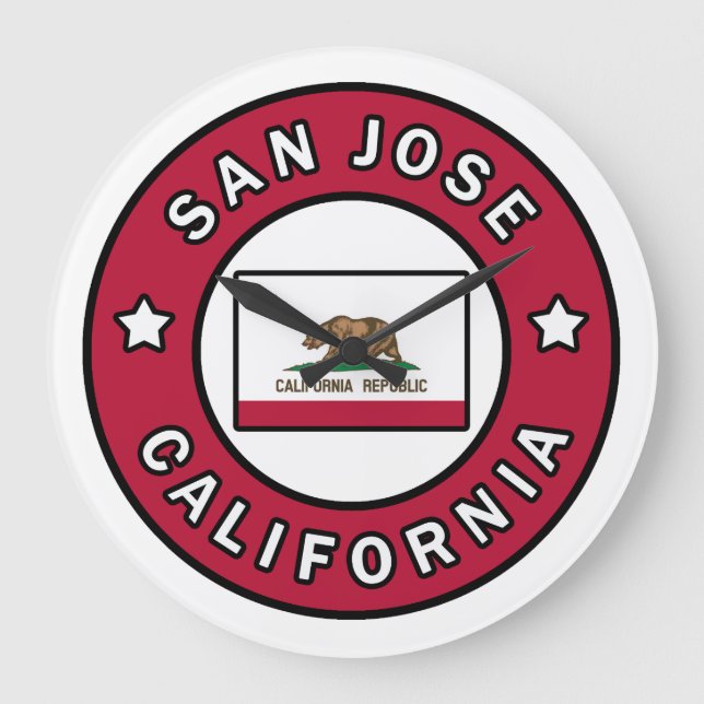 San Jose California Large Clock (Front)