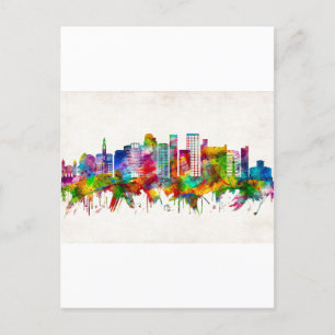 San Jose California Skyline Invitation Postcard
