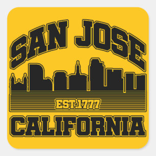 San Jose, California Square Sticker