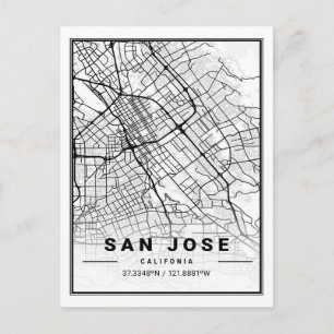 San Jose California USA Travel City Carte