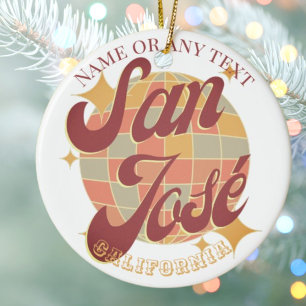 San José City California USA Ceramic Ornament