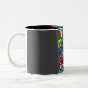 San Jose City Map - Colourful Pop Art Abstract Pri Two-Tone Coffee Mug