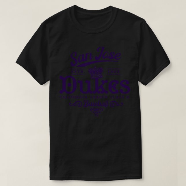 San Jose Dukes Baseball T-Shirt (Design Front)