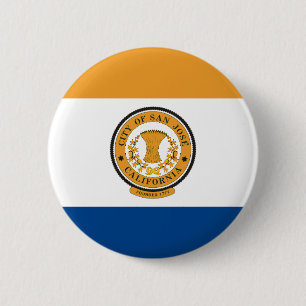 San Jose Flag 2 Inch Round Button