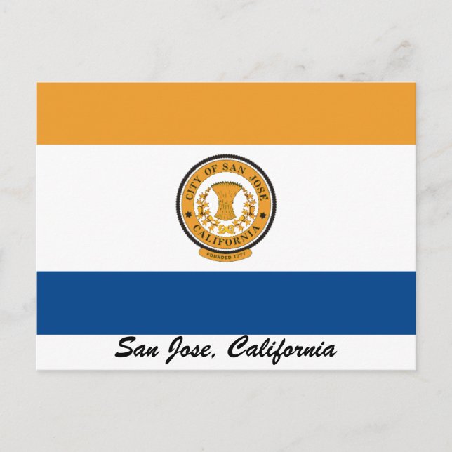 San Jose Flag Postcard (Front)