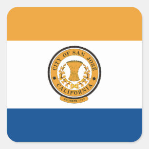 San Jose Flag Square Sticker