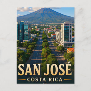 San José Green Valleys and Costa Rican Beauty Postcard