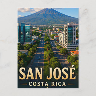 San José Green Valleys and Costa Rican Beauty Postcard