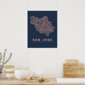 San Jose Neighbourhoods Map Poster (Kitchen)