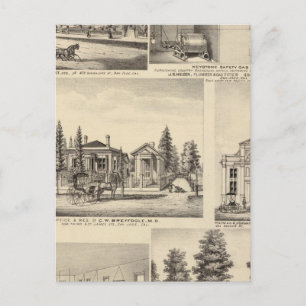 San Jose residences, businesses, college Postcard