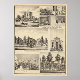 San Jose residences, businesses, college Poster