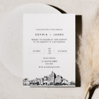 San Jose Skyline Faire-part de mariage avec photo