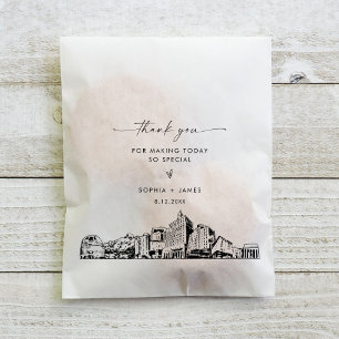 San Jose Skyline Mariage Merci Favoriser les sacs