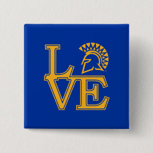 San Jose State Love 2 Inch Square Button