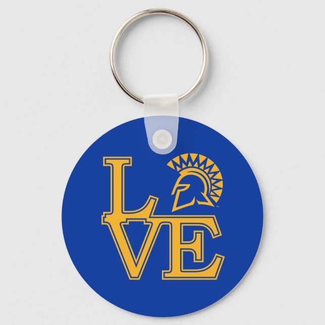 San Jose State Love Keychain (Front)