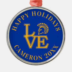 San Jose State Love Metal Ornament