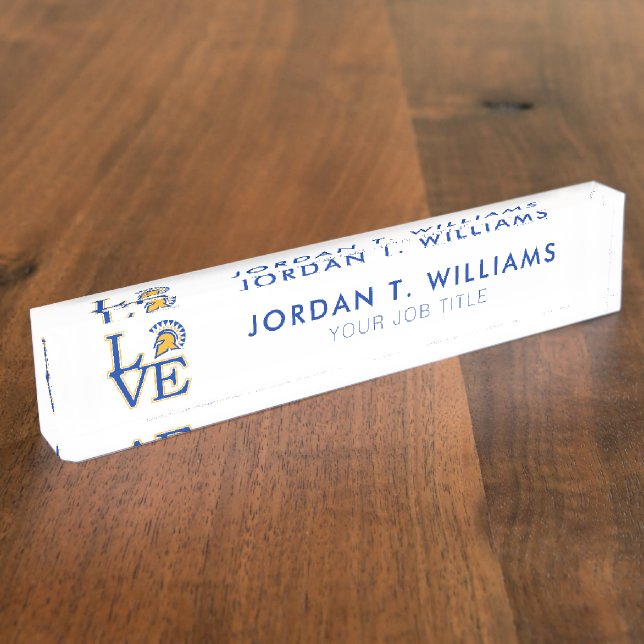 San Jose State Love Nameplate (Side)