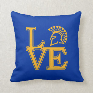 San Jose State Love Throw Pillow