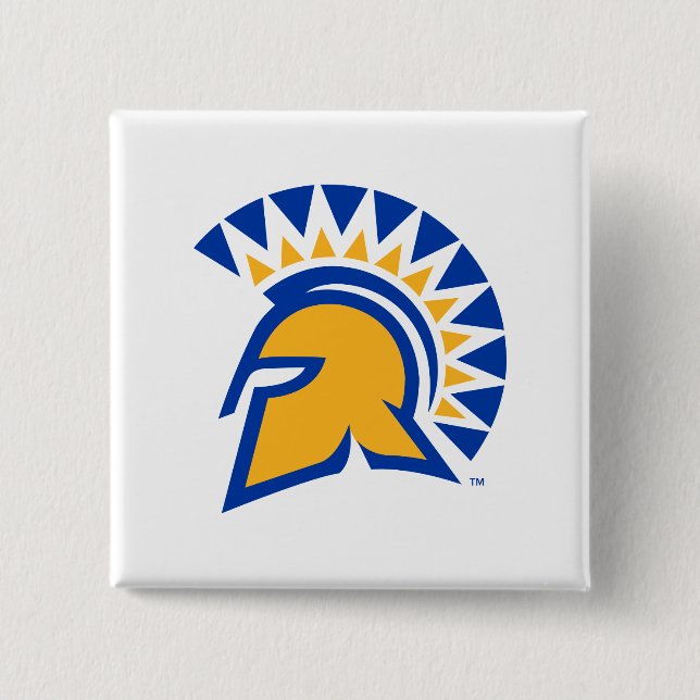 San Jose State Spartans 2 Inch Square Button (Front)